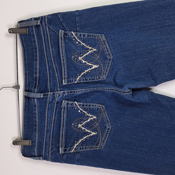 Wrangler Bootcut Mid-Rise Blue Jeans Size 7/8 ×32 Style 10MWBAR - Picture 6 of 15